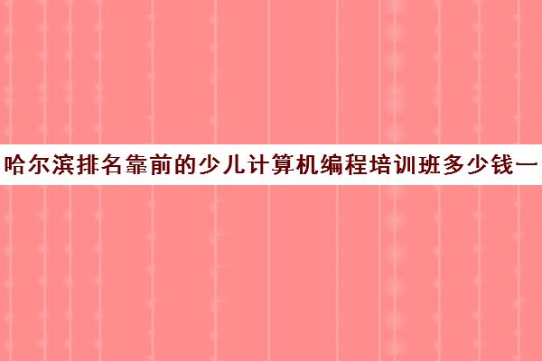 哈尔滨排名靠前的少儿计算机编程培训班多少钱一小时精选名单培训机构汇总