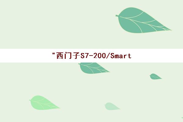 西门子S7-200/Smart 200 PLC综合培训课程 - 实战技能提升与就业服务