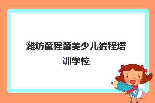 潍坊童程童美少儿编程培训学校