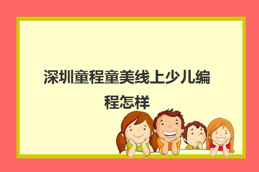 深圳童程童美线上少儿编程怎样