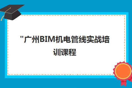 广州BIM机电管线实战培训课程 - 晶网设计18年专业培训经验