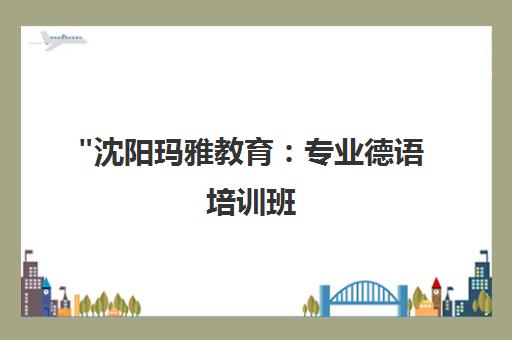 沈阳玛雅教育：专业德语培训班，小班授课，随到随学