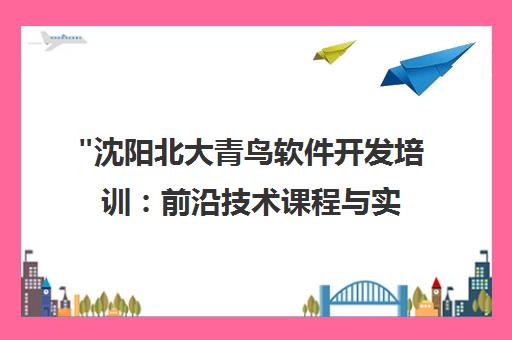 沈阳北大青鸟软件开发培训：前沿技术课程与实战项目经验
