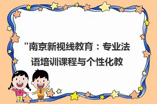 南京新视线教育：专业法语培训课程与个性化教学方案