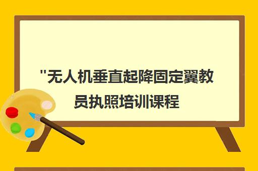 无人机垂直起降固定翼教员执照培训课程 - 专业飞行技能提升