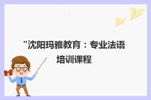 沈阳玛雅教育：专业法语培训课程，助力国际交流与职场提升