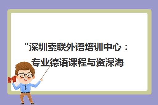 深圳索联外语培训中心：专业德语课程与资深海归师资团队
