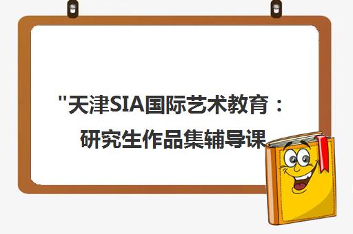 天津SIA国际艺术教育：研究生作品集辅导课程