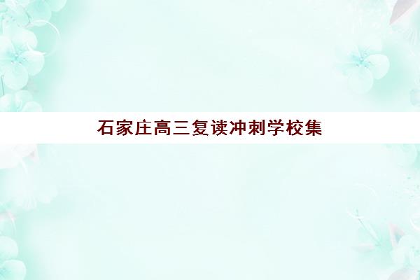 石家庄高三复读冲刺学校集训营排名榜单公布如何查询？2025年最新权威排名、择校指南与成功案例解析
