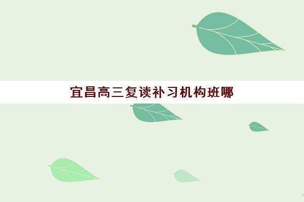 宜昌高三复读补习机构班哪个机构好一点啊？2025年最新排名解析、各机构特色对比与科学择校全攻略