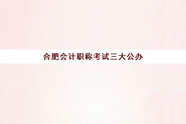 合肥会计职称考试三大公办机构特色对比如何科学评估？2025年最新权威评测、优势解析与择校指南全攻略