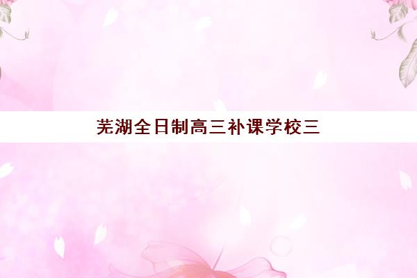 芜湖全日制高三补课学校三大机构服务成本如何公示？2025年费用明细、性价比分析与择校指南