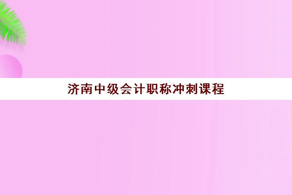 济南中级会计职称冲刺课程辅导学校有哪些学校？2025年最新排名解析、择校指南与备考攻略