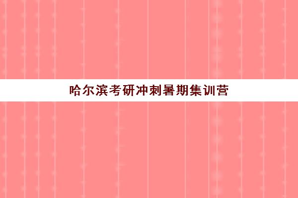 哈尔滨考研冲刺暑期集训营五大机构服务能力如何分析？2025年最新评估体系与择校实战指南