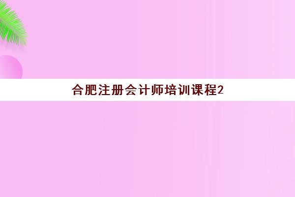 合肥注册会计师培训课程2025年考点有哪些？专业阶段六科重点解析与备考指南