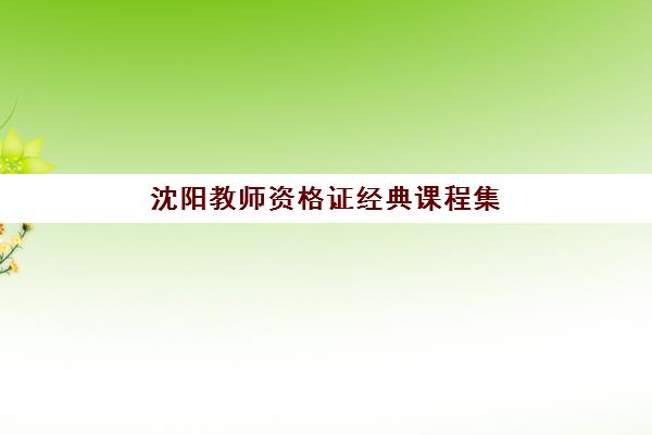 沈阳教师资格证经典课程集训营排名榜前十名有哪些？2025年权威榜单与择校全攻略
