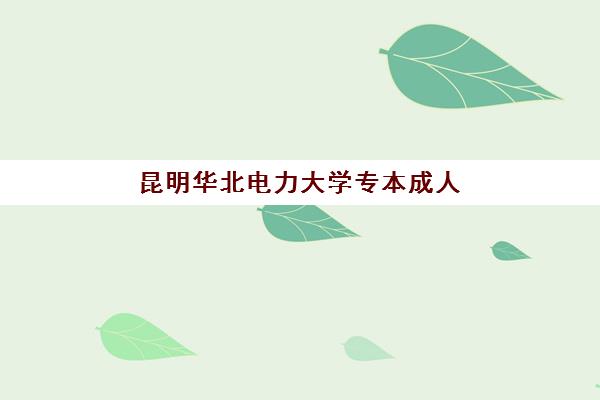 昆明华北电力大学专本成人高考课程如何选？2025年三大公办机构特色对比与择校指南