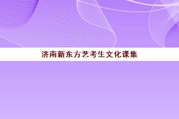 济南新东方艺考生文化课集训班收费详情：不同班型价格对比与高性价比选择指南
