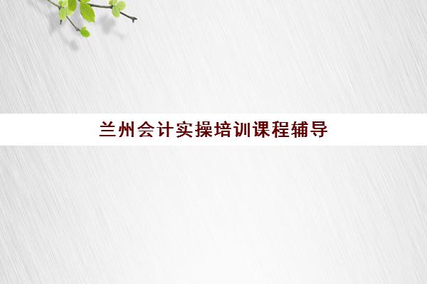 兰州会计实操培训课程辅导机构排行榜有哪些如何查询？2025年最新权威榜单、择校避坑指南与成功案例深度解析