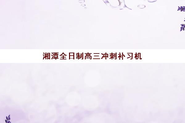 湘潭全日制高三冲刺补习机构如何选？2025年核心优势对比与择校指南