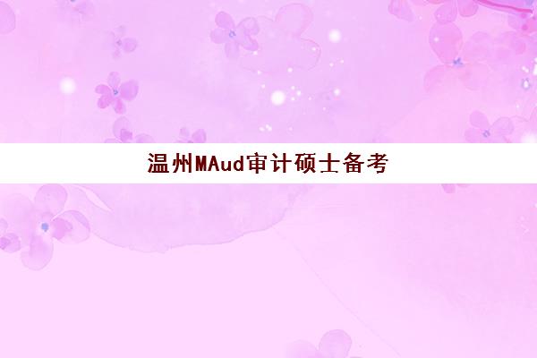 温州MAud审计硕士备考精品课程集中训练营怎么样啊？2025年课程全面评测与报读指南