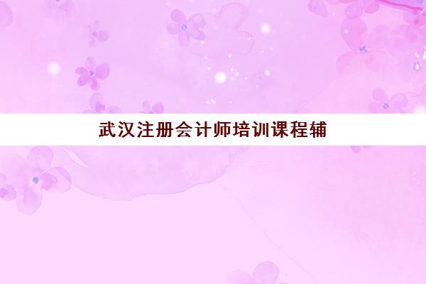武汉注册会计师培训课程辅导机构有哪些学校好？零基础CPA备考指南与机构选择攻略