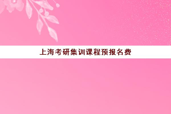 上海考研集训课程预报名费用多少钱？2025年最新价目表、班型对比与省钱全攻略