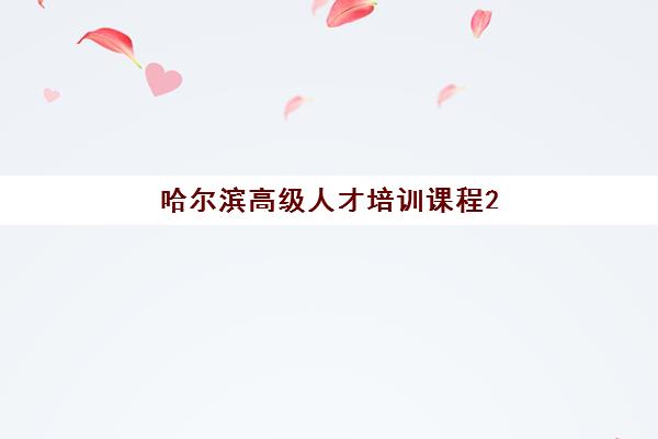 哈尔滨高级人才培训课程2025报名时间表格如何查询？最新日程安排、报名流程与成功申请全攻略