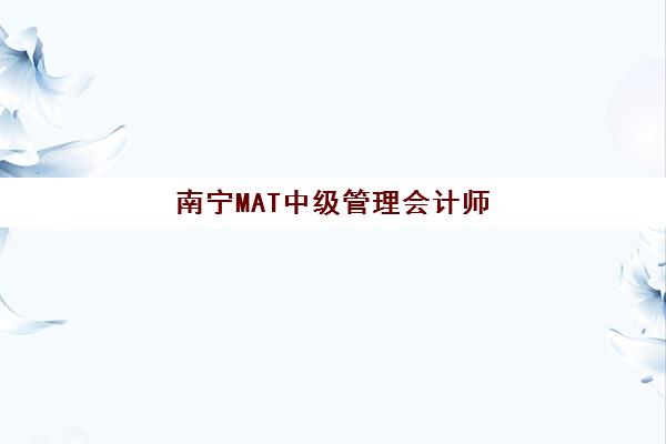 南宁MAT中级管理会计师经典课程怎么选？2025年五大培训机构竞争力对比报告