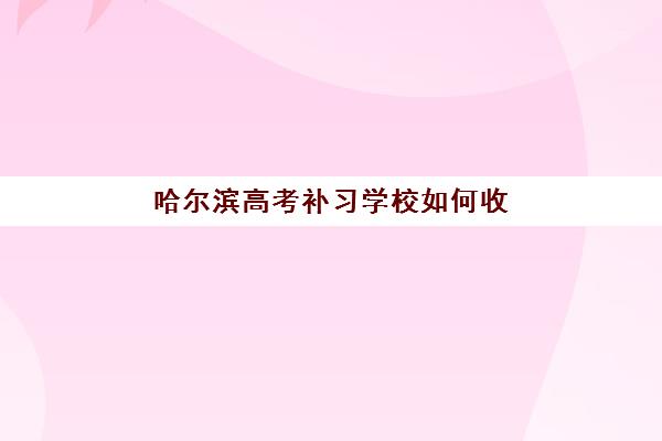 哈尔滨高考补习学校如何收费？2025年三大机构服务成本明细与性价比解析