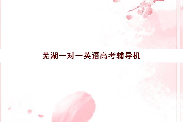 芜湖一对一英语高考辅导机构最新排行榜有哪些？2025年十大机构课程特色、师资对比与择校全指南