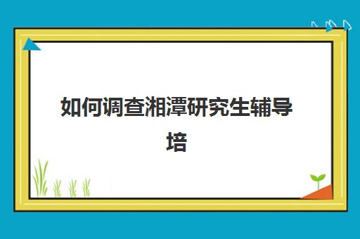 如何调查湘潭研究生辅导培训机构用户满意度？2025年标杆机构推荐、评估标准与选择技巧详解