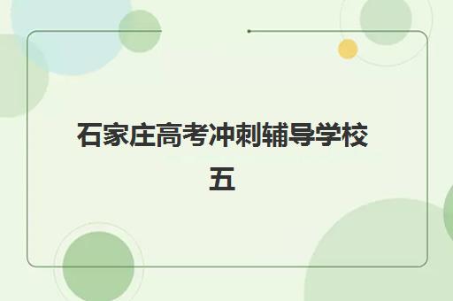 石家庄高考冲刺辅导学校五大机构技术白皮书是什么？2025年最新排名、技术特色与择校指南全解析