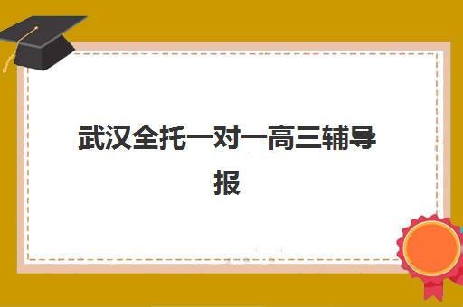 武汉全托一对一高三辅导报名2025报名时间如何安排？最新机构课程对比与择校全指南