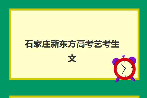 石家庄新东方高考艺考生文化课辅导补习机构价格多少钱，2025年收费标准与择班全指南