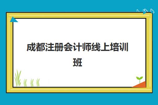 成都注册会计师线上培训班封闭管理多少钱一个月？2025年收费标准与择校全指南